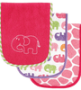 Luvable Friends Safari Themed Burp Cloths 3 Pack