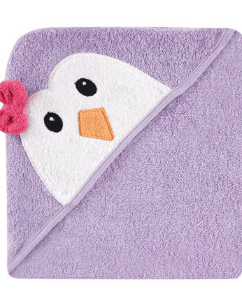 Luvable Friends Animal Face Hooded Woven Terry Baby Towel