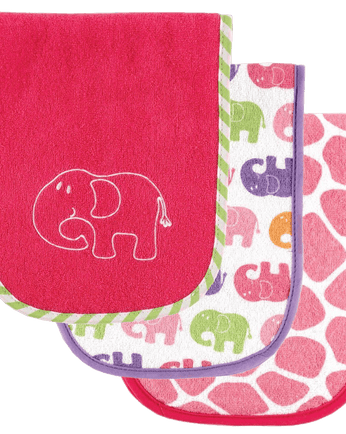 Luvable Friends Safari Themed Burp Cloths 3 Pack